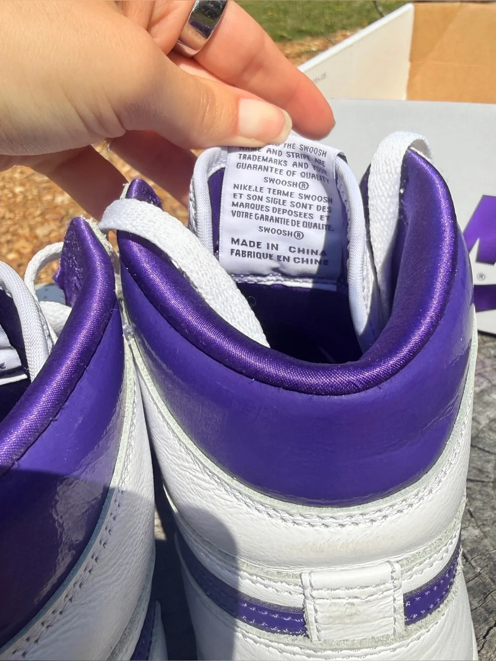 Nike Air Jordan 1 High OG “Court Purple” High Top Sneakers Women’s Size 7.5